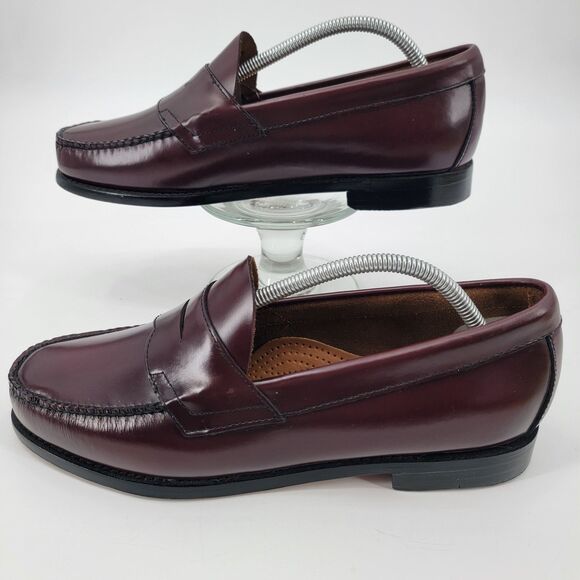 GH Bass Weejuns Wilton Mens 10 EE Penny Loafers Oxblood Burgundy Handsewn main image 11